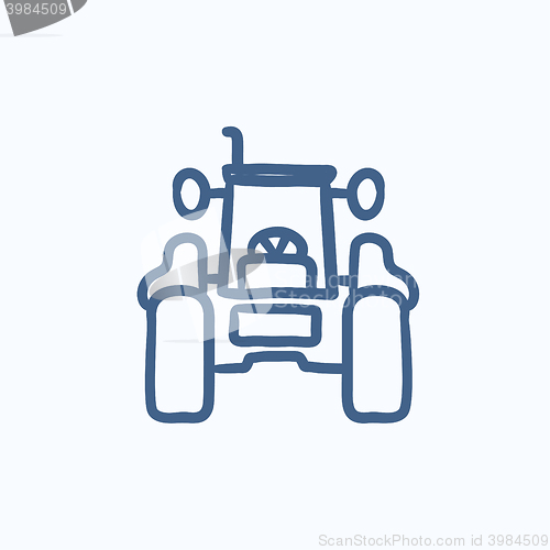 Image of Tractor sketch icon.