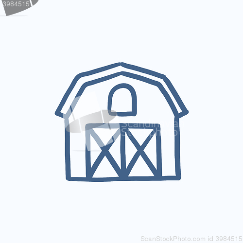 Image of Farm buildings sketch icon.