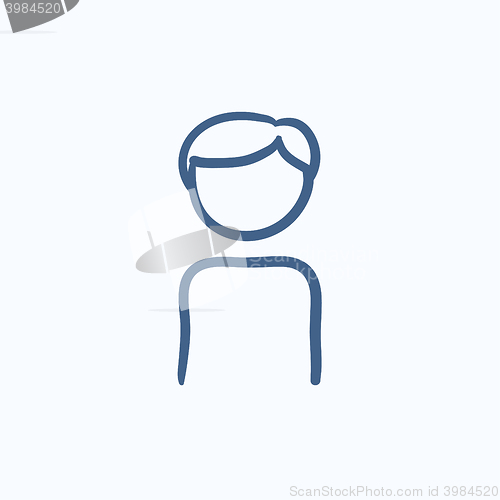 Image of Businessman sketch icon.
