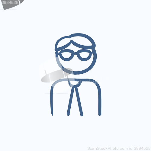 Image of Businessman sketch icon.