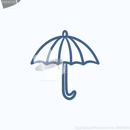 Image of Umbrella sketch icon.