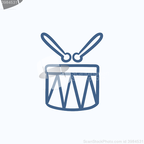 Image of Circus drum sketch icon.