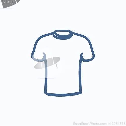 Image of Male t-shirt sketch icon.