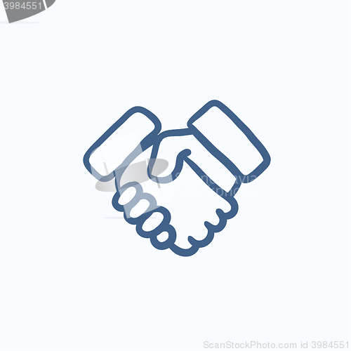 Image of Handshake sketch icon.