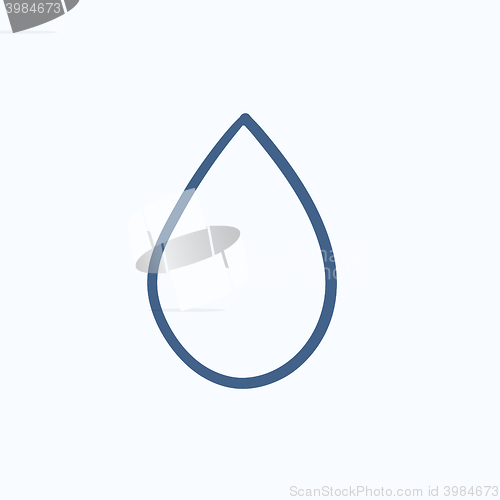 Image of Water drop sketch icon.