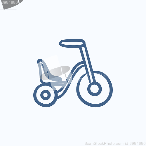 Image of Child bike sketch icon.