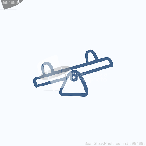 Image of Seesaw sketch icon.