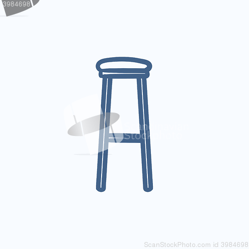 Image of Barstool sketch icon.