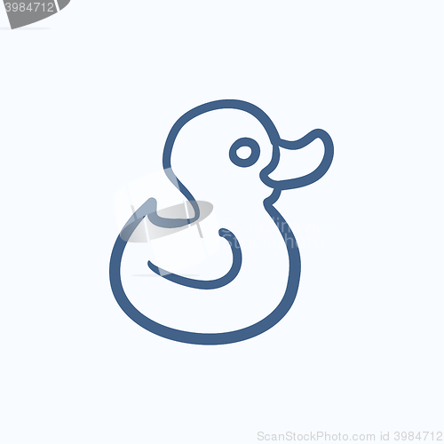 Image of Bath duck sketch icon.