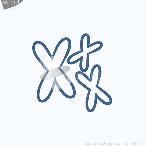 Image of Chromosomes sketch icon.