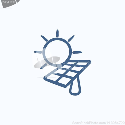 Image of Solar energy sketch icon.