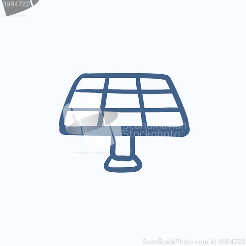 Image of Solar panel sketch icon.