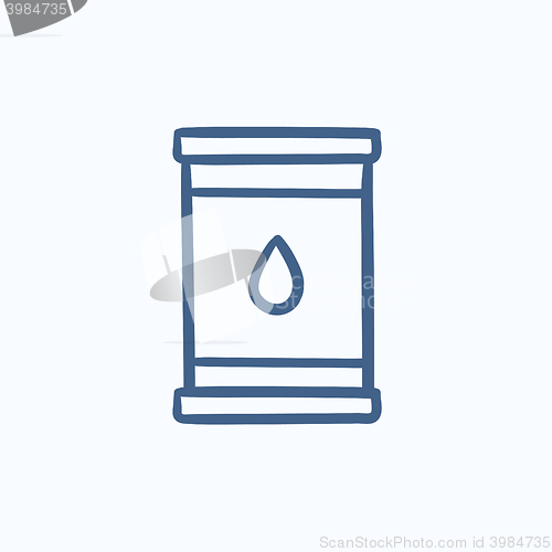 Image of Oil barrel sketch icon.