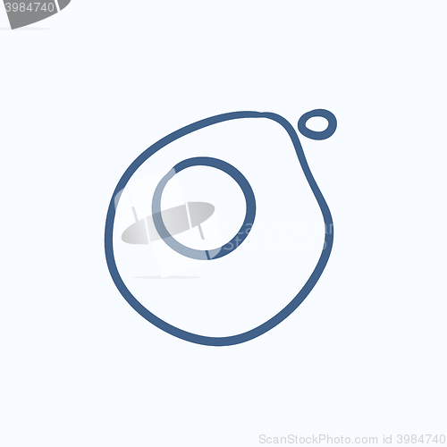 Image of Fried egg sketch icon.