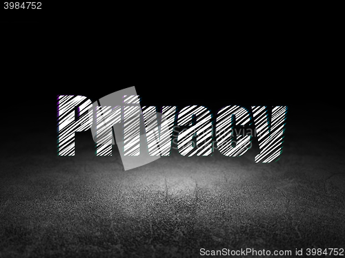 Image of Security concept: Privacy in grunge dark room