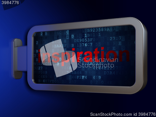 Image of Marketing concept: Inspiration on billboard background