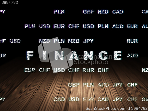 Image of Business concept: Finance in grunge dark room