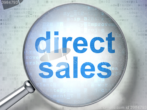 Image of Marketing concept: Direct Sales with optical glass