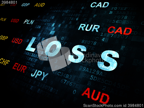 Image of Business concept: Loss on Digital background