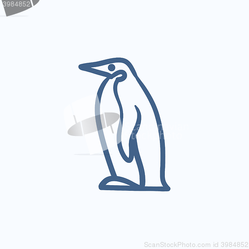 Image of Penguin sketch icon.