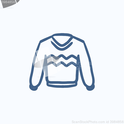 Image of Sweater sketch icon.