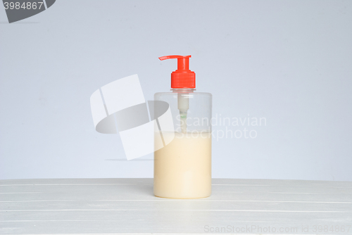 Image of Plastic Bottle with liquid soap