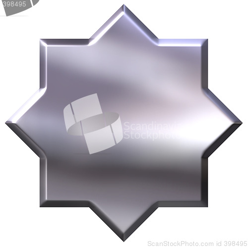 Image of 3D Silver 8 Point Star