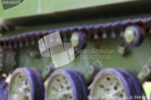 Image of Caterpillars of the tank, close-up