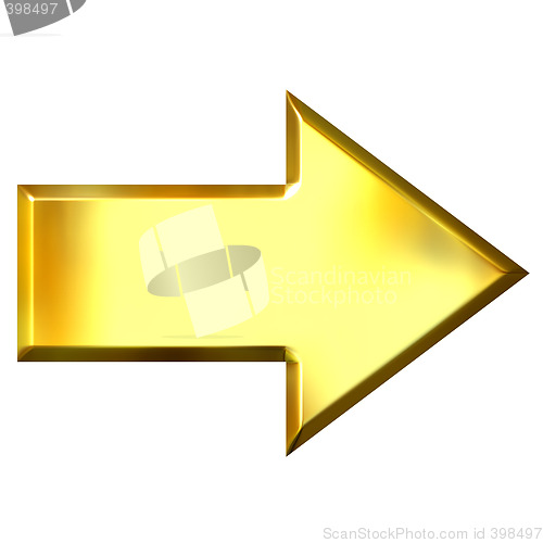 Image of 3D Golden Arrow