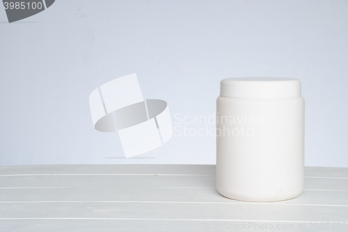 Image of White cosmetic bottle