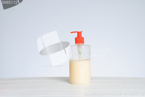 Image of Plastic Bottle with liquid soap