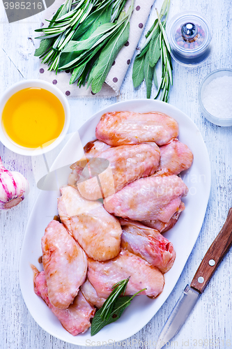 Image of raw chicken wings