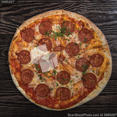 Image of Tasty pepperoni pizza