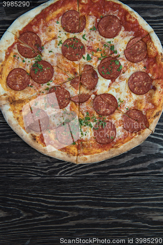 Image of Tasty pepperoni pizza