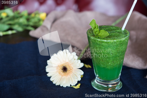 Image of Healthy organic green smoothie