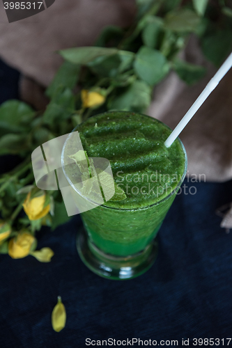 Image of Healthy organic green smoothie