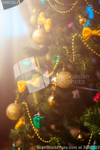 Image of Christmas tree closeup