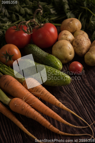 Image of freshly grown raw vegetables