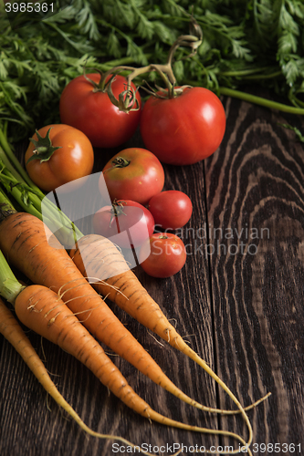 Image of freshly grown raw vegetables