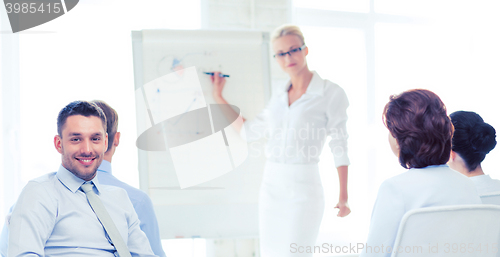 Image of businessman on business meeting in office