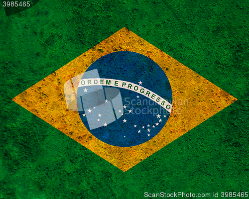 Image of Flag on rusty metal