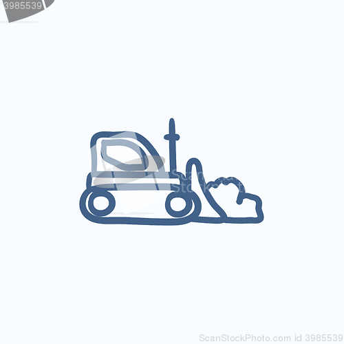 Image of Bulldozer sketch icon.