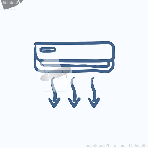 Image of Air conditioner sketch icon.