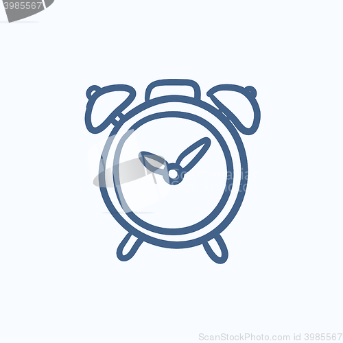 Image of Alarm clock sketch icon.