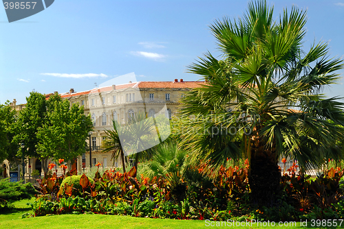 Image of City park in Nimes France