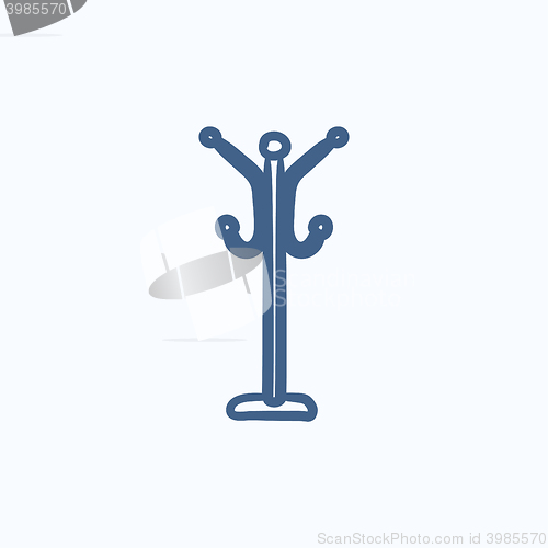 Image of Hanger for outer clothing sketch icon.