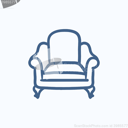 Image of Armchair sketch icon.