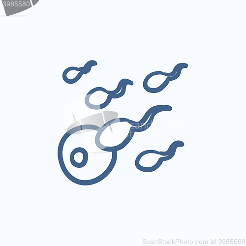 Image of Fertilization sketch icon.