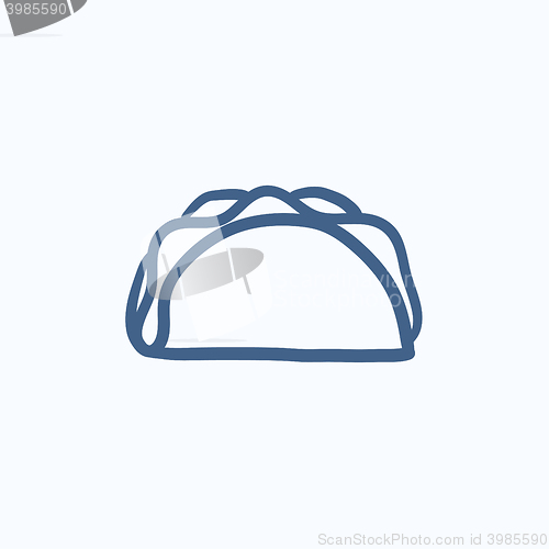 Image of Taco sketch icon.
