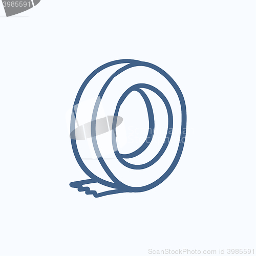 Image of Roll of adhesive tape sketch icon.